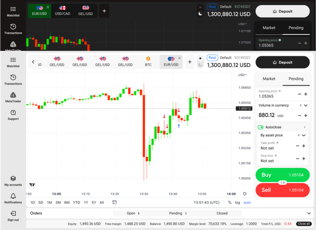 Trading terminal